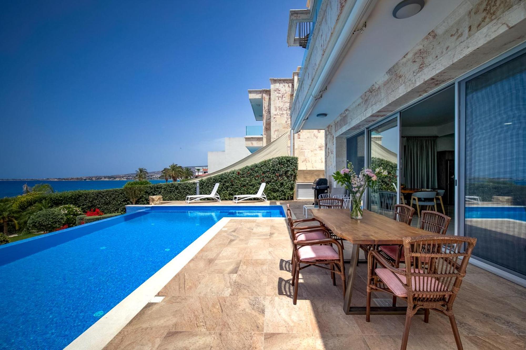 Olymp Luxury Villa D - Luxury Escape With Direct Beach Access And Unique Sunsets بافوس المظهر الخارجي الصورة